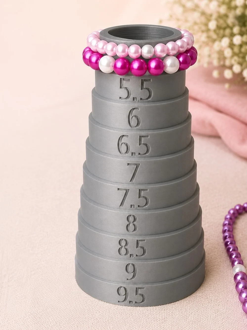 Handmade Kids Pink & Purple Beaded Jewelry Set | Necklace & 2 Bracelets | Child